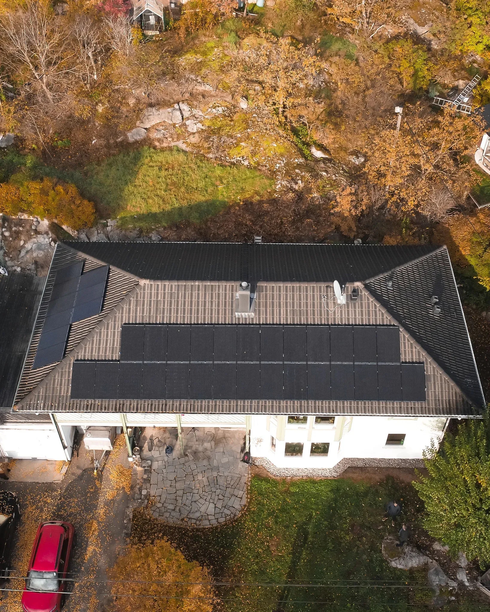 fågelvy över installationen